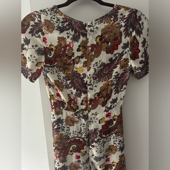 FALL Wedding Guest Dress. One Way LF Pattern Formal Maxi Dress with Slit NWT - Picture 5 of 9